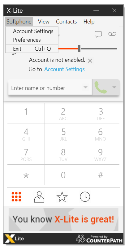 X-Lite - Account