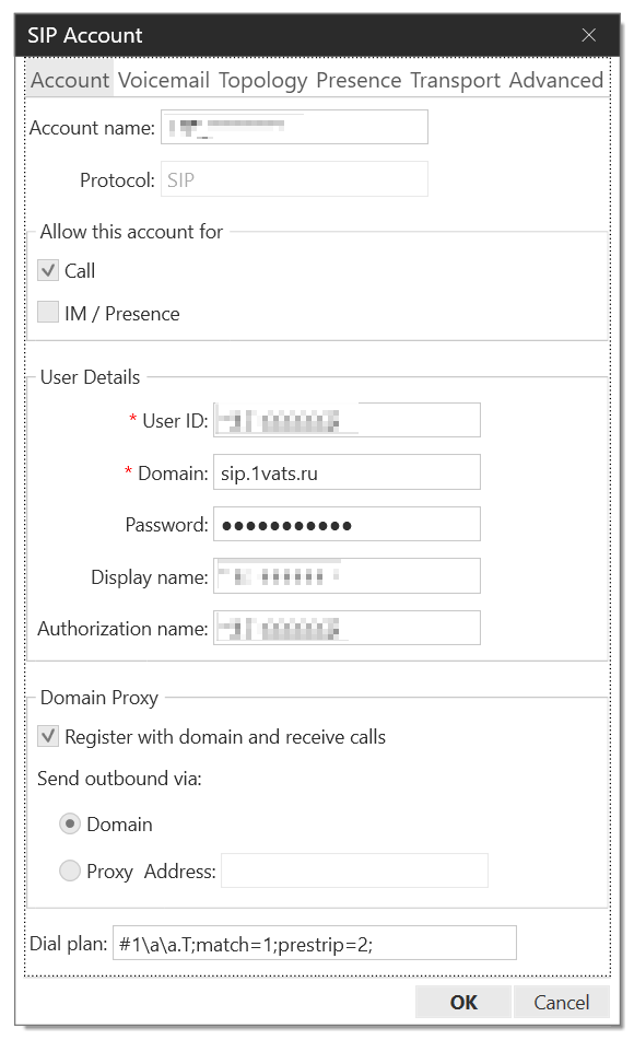 X-Lite - SIP Settings